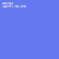 #6578EF - Moody Blue Color Image