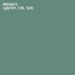 #658A7C - Viridian Green Color Image