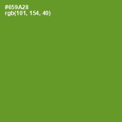 #659A28 - Olive Drab Color Image