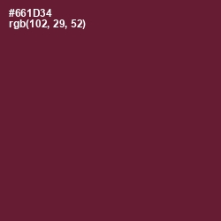 #661D34 - Claret Color Image