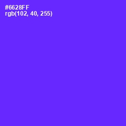 #6628FF - Purple Heart Color Image
