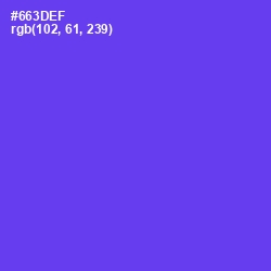 #663DEF - Purple Heart Color Image