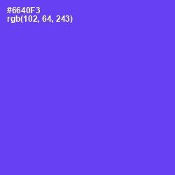 #6640F3 - Royal Blue Color Image