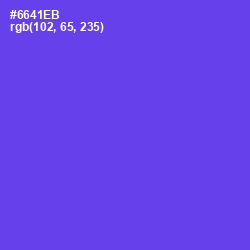 #6641EB - Fuchsia Blue Color Image