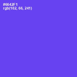 #6642F1 - Royal Blue Color Image