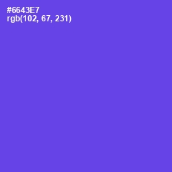 #6643E7 - Fuchsia Blue Color Image