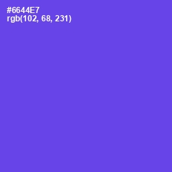 #6644E7 - Fuchsia Blue Color Image