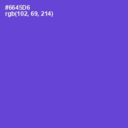 #6645D6 - Fuchsia Blue Color Image