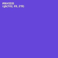#6645DB - Fuchsia Blue Color Image
