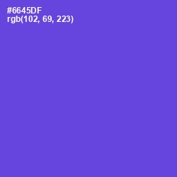 #6645DF - Fuchsia Blue Color Image