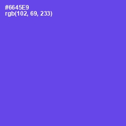 #6645E9 - Fuchsia Blue Color Image
