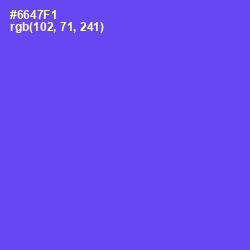 #6647F1 - Royal Blue Color Image