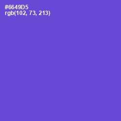 #6649D5 - Fuchsia Blue Color Image