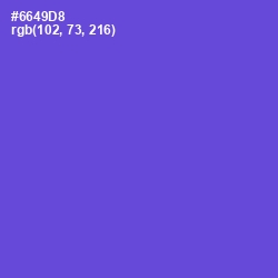 #6649D8 - Fuchsia Blue Color Image