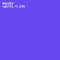 #6649EF - Royal Blue Color Image