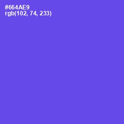 #664AE9 - Fuchsia Blue Color Image