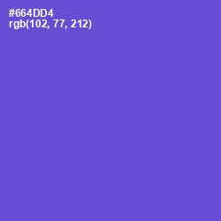 #664DD4 - Fuchsia Blue Color Image