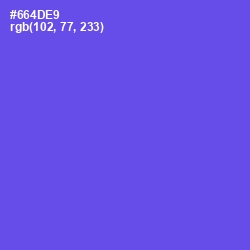 #664DE9 - Blue Marguerite Color Image