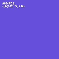 #664FDB - Fuchsia Blue Color Image
