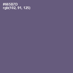 #665B7D - Smoky Color Image