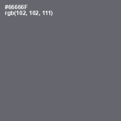 #66666F - Dove Gray Color Image