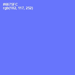 #6675FC - Royal Blue Color Image