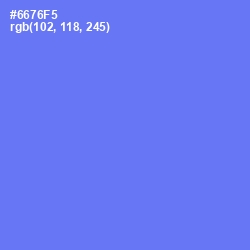 #6676F5 - Moody Blue Color Image