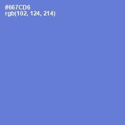 #667CD6 - Moody Blue Color Image