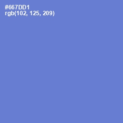 #667DD1 - Moody Blue Color Image