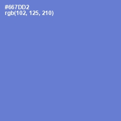 #667DD2 - Moody Blue Color Image