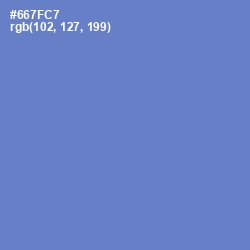 #667FC7 - Moody Blue Color Image