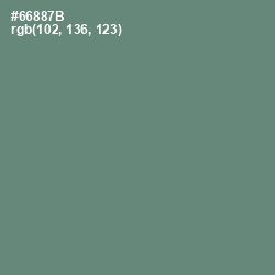 #66887B - Viridian Green Color Image