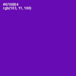 #670BB4 - Purple Color Image