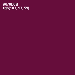 #670D3B - Tyrian Purple Color Image