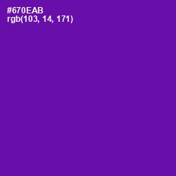 #670EAB - Purple Color Image