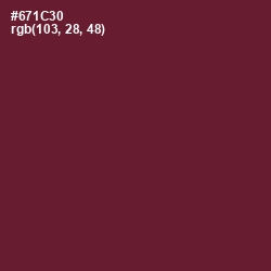 #671C30 - Claret Color Image