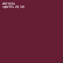 #671D34 - Claret Color Image