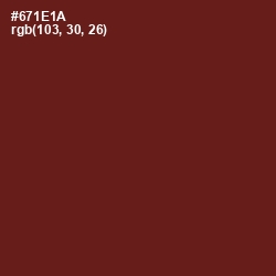#671E1A - Cherrywood Color Image
