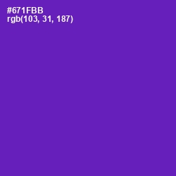 #671FBB - Royal Purple Color Image