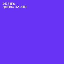 #6734F6 - Purple Heart Color Image