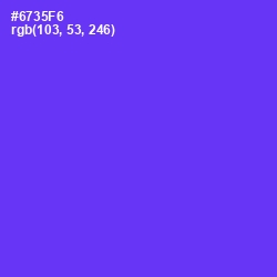 #6735F6 - Purple Heart Color Image