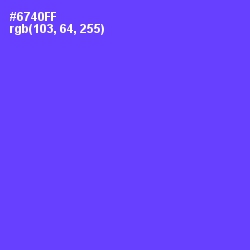 #6740FF - Royal Blue Color Image