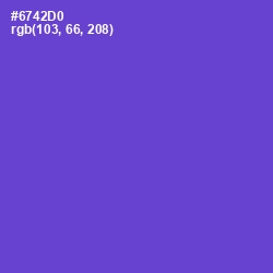 #6742D0 - Fuchsia Blue Color Image