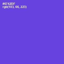 #6742DF - Fuchsia Blue Color Image