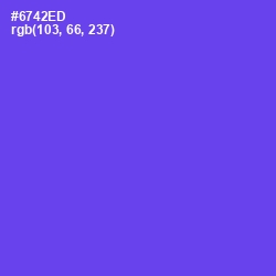 #6742ED - Fuchsia Blue Color Image