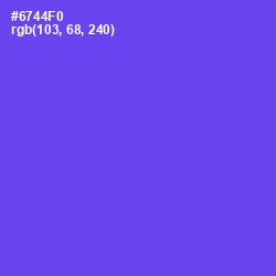 #6744F0 - Fuchsia Blue Color Image