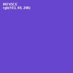 #6745CE - Fuchsia Blue Color Image