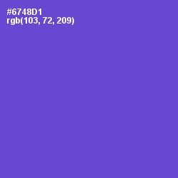 #6748D1 - Fuchsia Blue Color Image