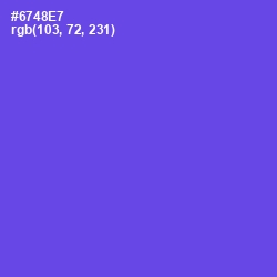 #6748E7 - Fuchsia Blue Color Image