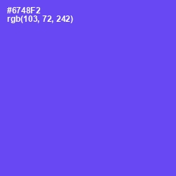 #6748F2 - Royal Blue Color Image